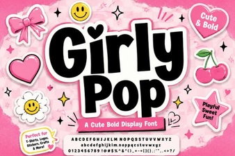 Creative Girly Pop Fonts for Modern Design