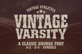 Vintage Varsity Fonts for Sports and Club Projects