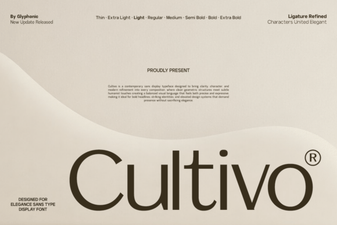 Cultivo Font Design for Organic Branding Projects