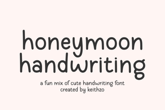 Honeymoon Font: Elegant Handwriting for Wedding Design